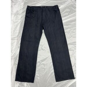 VTG Lip Service Goth Punk Rocker Pants Grid Check Charcoal Gray Straight USA 38